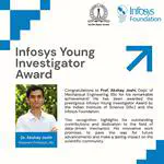 Dr. Akshay Joshi has been awarded the prestigious Infosys Young Investigator Award.